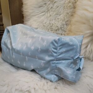 Light Blue Cactus Print Wet Bag